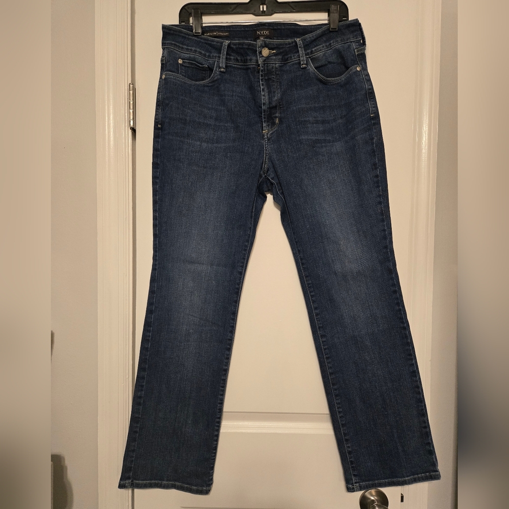 NYDJ Dark Blue Marilyn Jeans - 14P - Like New - Picture 2 of 8